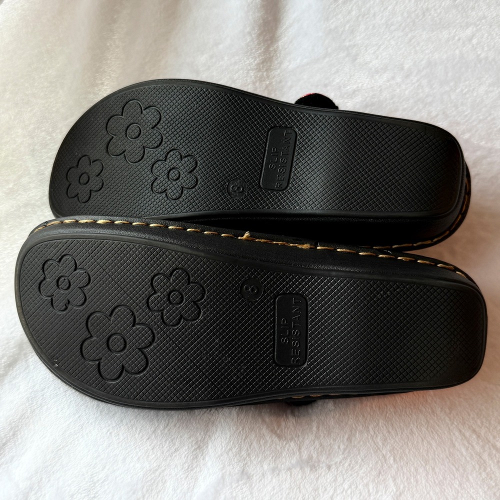 Savvy Jane Clogs Womens 8 M Happy Doodle Mary Jane Slip Resistant Nursing Shoes - Picture 7 of 11
